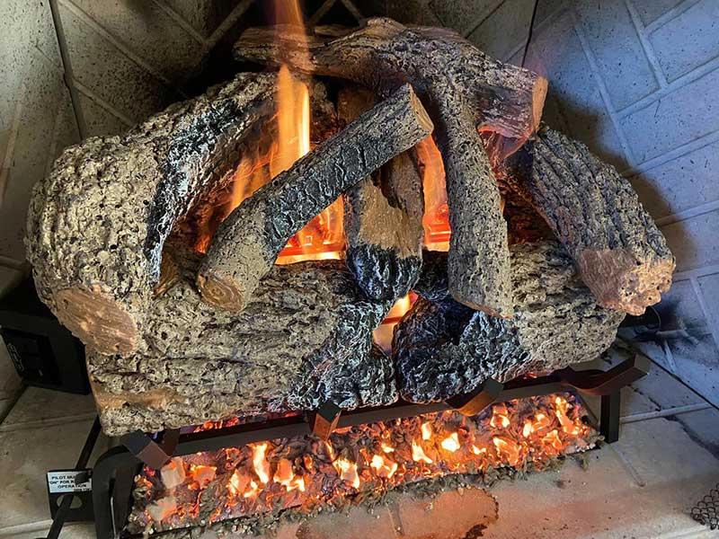 Gas log set installation